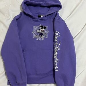 Disney Purple Hoodie with Character Design Girls Size 11/12